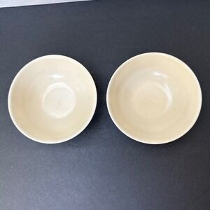 Pfaltzgraff Heritage White Cereal Soup Bowls Set of 2 Stoneware Scalloped 6" USA